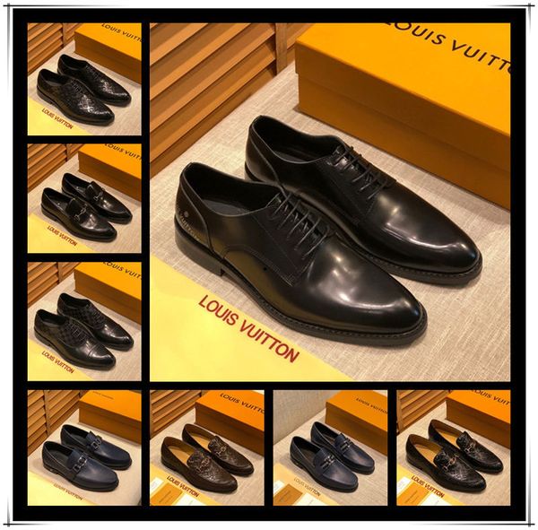 

iduzi new high-end luxury upscale men black business shoes genuine leather men office wedding dress shoes size 38-45