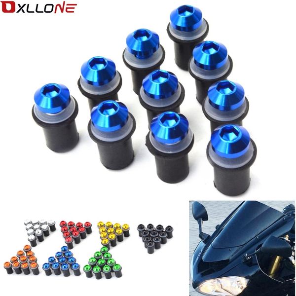 

universal 10pcs 5mm motorcycle screw kit motorbike windscreen windshield bolts screws nut fastener drop shipping