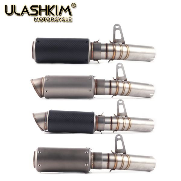 

s1000rr motorcycle sc carbon fiber exhaust pipe muffler escape + contact link middle pipe slip-on for s1000rr 2010-2016