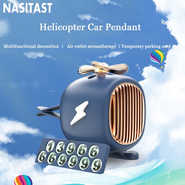 

cartoon helicopter car air freshener parfum voiture car diffuser accessories clip auto interior accessorie solid fragrance