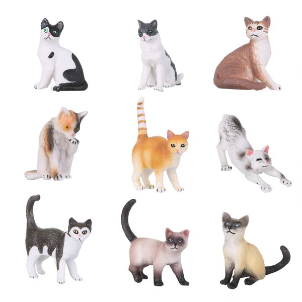

1pc пластиковые fairy garden кукла mini pet модель фигурка миниатюрный cat моделирование животных diy подарок дом декор