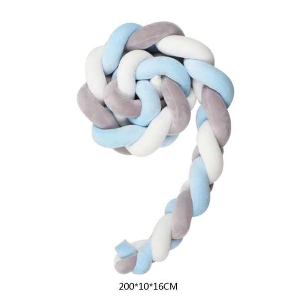 

cotton soft baby bed bumper plush knot crib protector newborn baby home decor 72xf