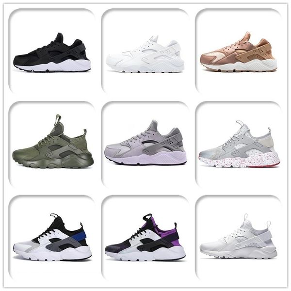 

2019 huarache run ultra running shoes for men women triple black white red breathable mens trainer fashion sports sneakers runner size 36-45