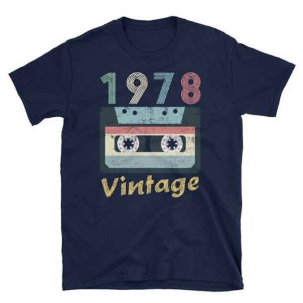 

1978 birthday retro vintage 40th year old mixtape shirt birthday gift t-shirtcartoon t shirt men new fashion tshirt, White;black