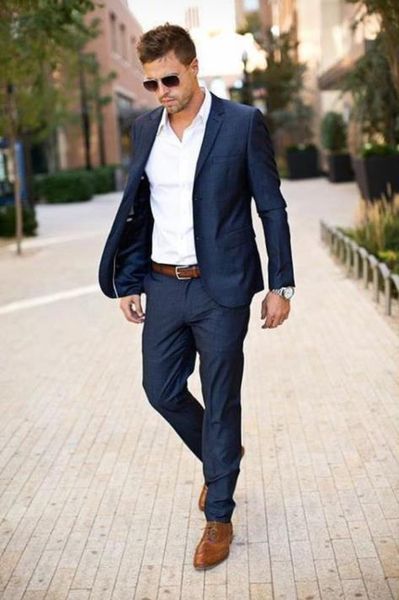 

dark navy slim fit men suits wedding groom tuxedos bridegroom suits design business formal prom blazer 2 pieces (jacket+pants, Black;gray