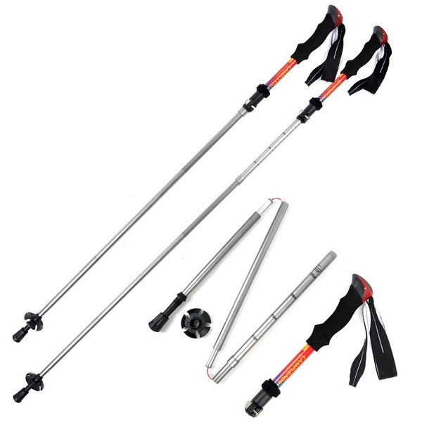 

5 разделов открытых 7075 алюминиевого сплава трость альпенштоки складной walking pole canes