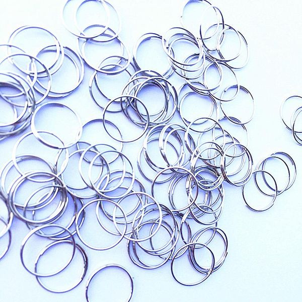 

100pcs/lot 14mm chrome stainless steel ring crystal chandelier ball part bead curtain accessories connecting octagon beads