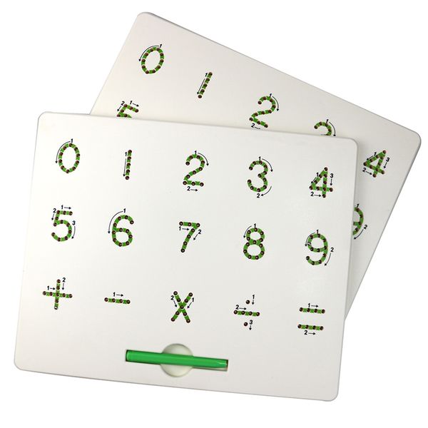 

children magnetic graffiti writing board numbers calculating signs steel ball preschool educational tool