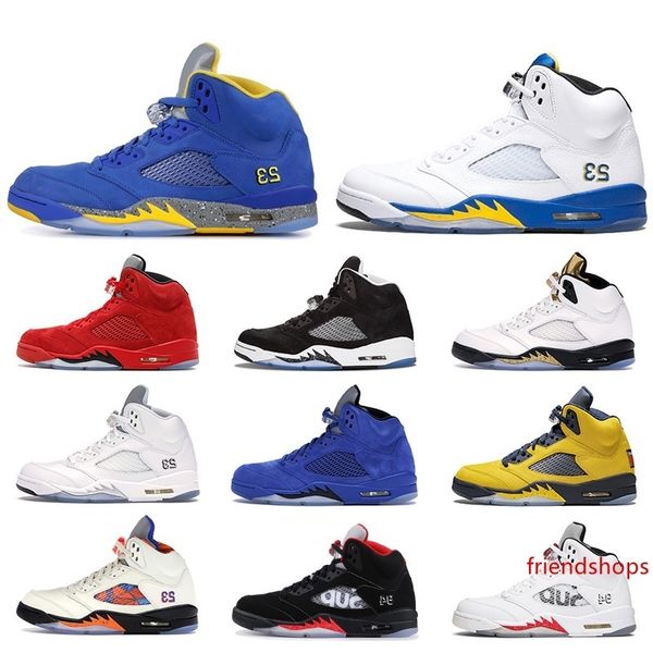 

2019 basketball shoes psg white laney white ice blue michigan 6 desert camo 5 5s sport sneaker trainers size 7-13