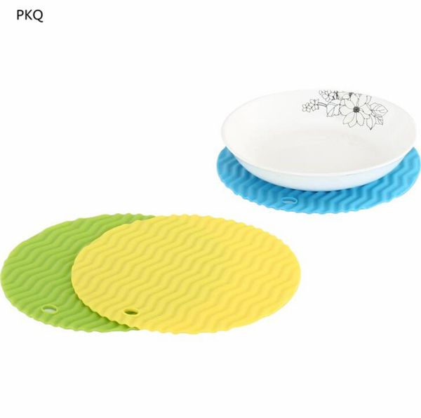 

diameter 19.5cm silicone mat drink cup coasters non-slip pot holder table placemat kitchen accessories onderzetters