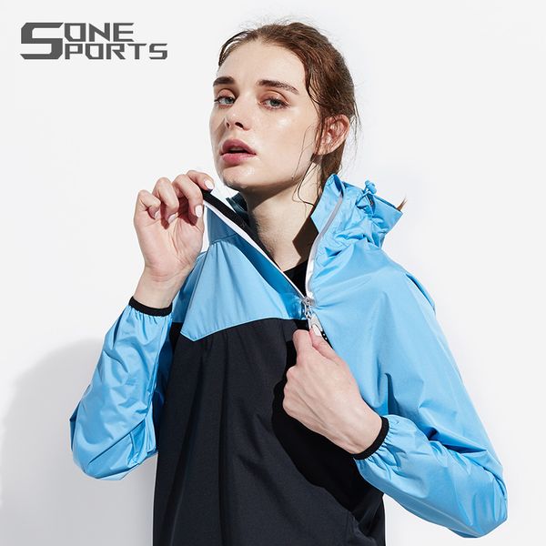 

sauna suit gym clothing set mens womens hoodies sportswear running fitness training weight loss sweating sports 2pcs suit, White;black