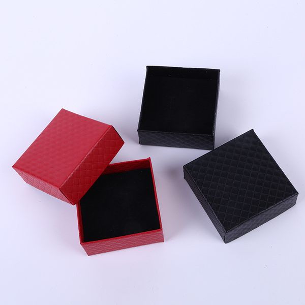 

cardboard gift boxes jewellery gift box pendant case display paper square ring earring necklace box, Black;white