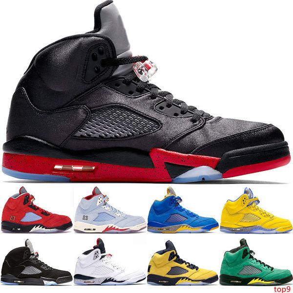 

mens basketball shoes 5s men 5 stock x satin bred island green fire red cement mens trainers sports sneakers