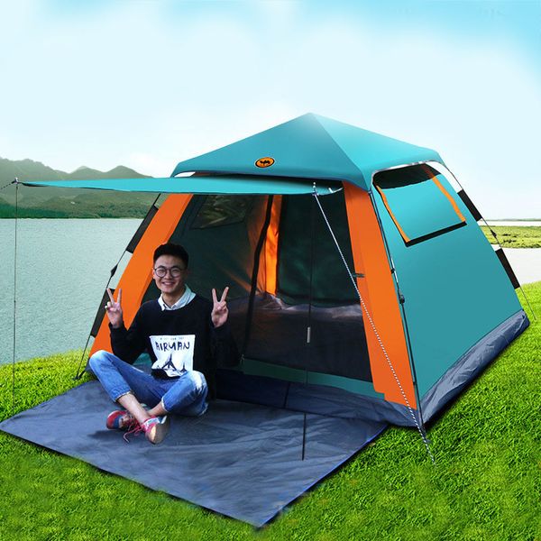 

2019 new style tents outdoor camping tent 4 people tourist 4 seasons family travel beach camp tent easy open garden sun