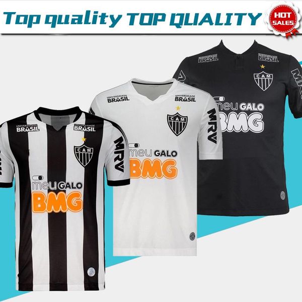 

2019 atletico mineiro soccer jerseys white 19 20 men mineiro soccer shirts black customized football uniforms, Black;yellow