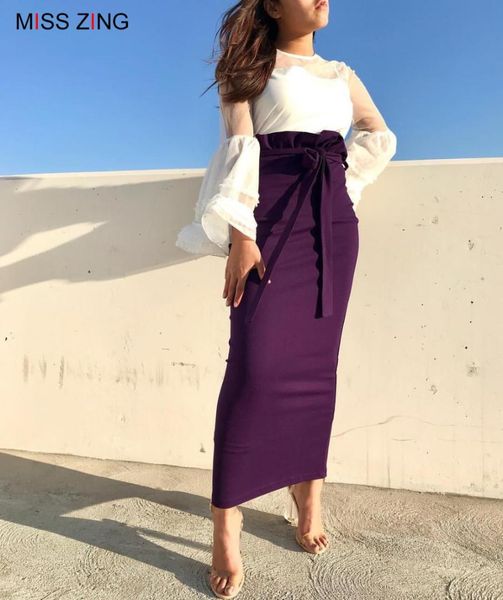 

zing fashion women scollop belt skirt dress overalls rompers elegant leisure muslim bottoms ankle-length party islamic clothing, Red