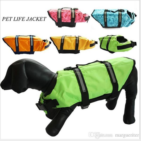 

pet dog life jacket pet swimming swimwear safety clothes life vest breathable dog swimming preserver clothes