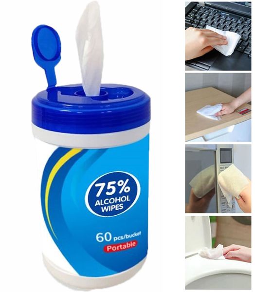 

75% Alcohol Wet Wipes Disinfectant Wipes Portable Antiseptic Cleaning Sterilization Wipes for Tourism, Hotel, Restaurant, Home, Office, C