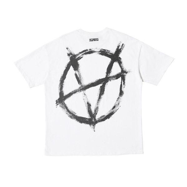 

2020 sping summer fashion europe vetements embroidery peace back big logo against war peaceful world t shirt casual cotton tee tshirt, White;black