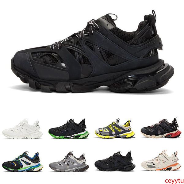 

роскошь дизайнер повседневная обувь тройной след s 3.0 абсолютно серый оранжевый желтый мужчины женщины свободного покроя туфли на платформе