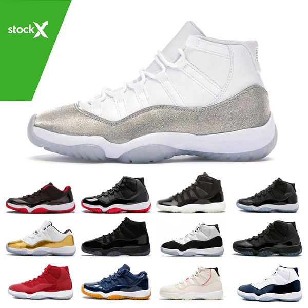 

Воздуха Иордании ретро разводят 2019 серебристый металлик 11 11С Конкорд 45 Космический джем мужчины баскетбольная обувь гамма синий Спорт дизайнер кроссовки