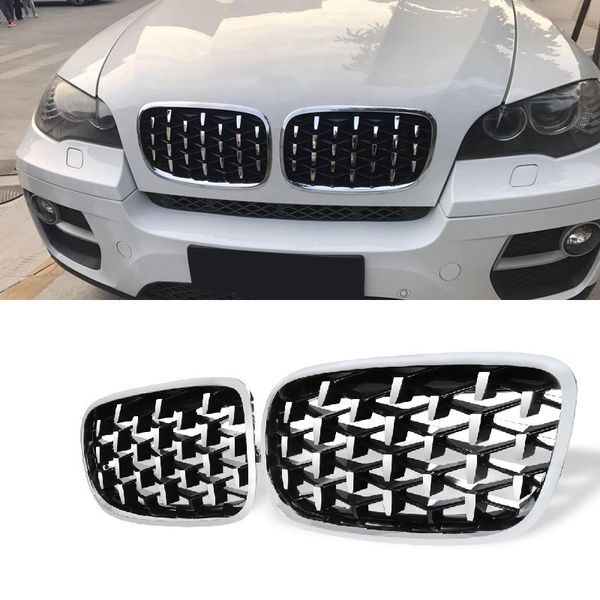 

for x5 e70 / x6 e71 2008-2013 car accessories front middle grille grill replacement decoration cover trim 2pcs