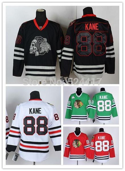 

new #88 patrick kane jersey chicago blackhawks jerseys ice hockey jersey stitched ice hockey jerseys china, Black;red