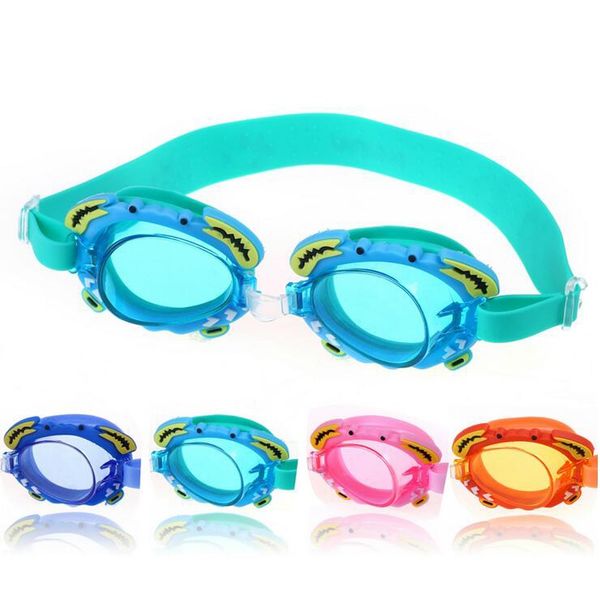 

милый мультфильм краб дети дети мальчики девочки водонепроницаемый анти туман уф силиконовый плавательный бассейн плавательные очки очки очк