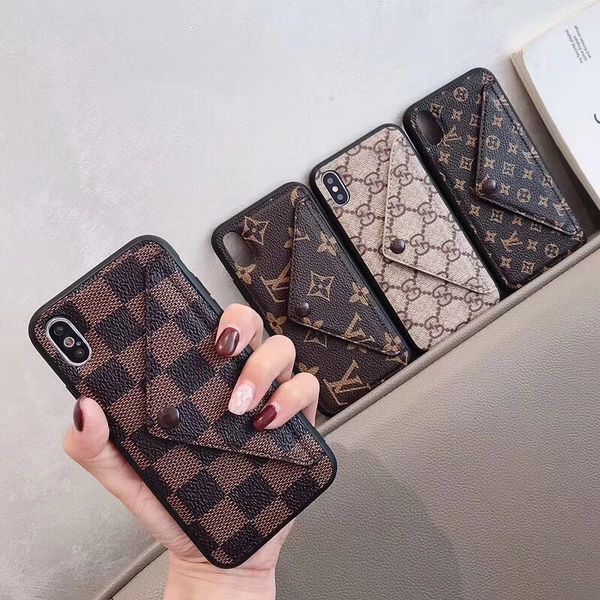 

wholesale desinger phone case for iphonex/xs xr xsmax 7p/8p 7/8 6/6s 6p/6sp envelope mobile phone case brand phone case cover card package