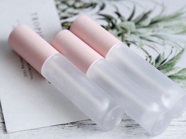 DIY Pink Lip Gloss Containers Empty Frosted Lip glaze tube Mini Lip Gloss Split Bottle