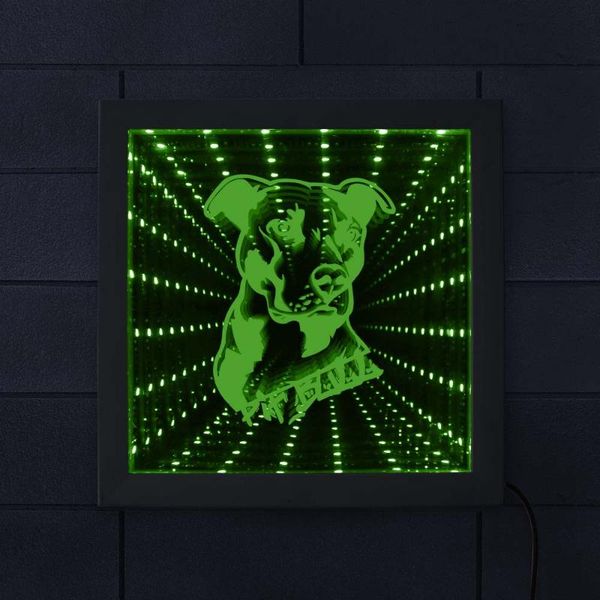 

pit bull illuminated picture frame led light infinity mirror pitties dog breed gorgeous mirrored light dog up p frame