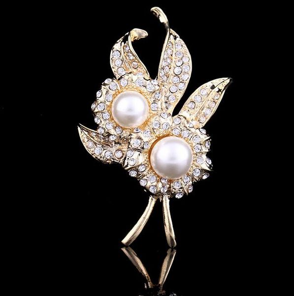 

retro fashion bee brooch collar pins pearl crystal insect corsage women scarf suit shirt dress accessories wedding jewelry, Gray