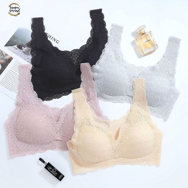 

lace bras for women seamless bra push up bralette brassiere breathable bra comfortable sleep soutien gorge femme, Red;black