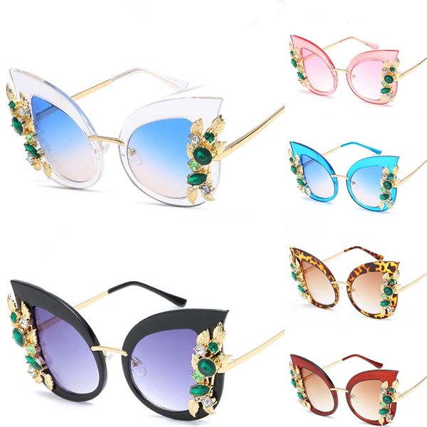

fashion retro lady men sunglasses goggles 15 color to133 #415761, White;black