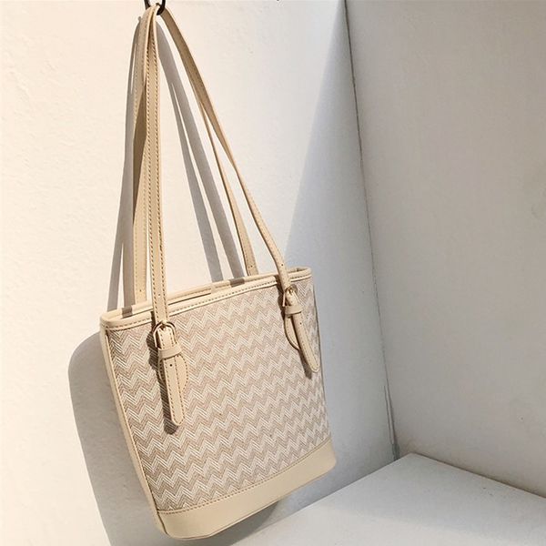 

handbag womens designer luxury shoulder bag women bucket large capacity contrast plaid weave autumn and winter wild joker