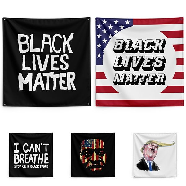 

george floyd printing tapestry black lives matter household wall banner black lives matter flag 150*150cm #qa11978