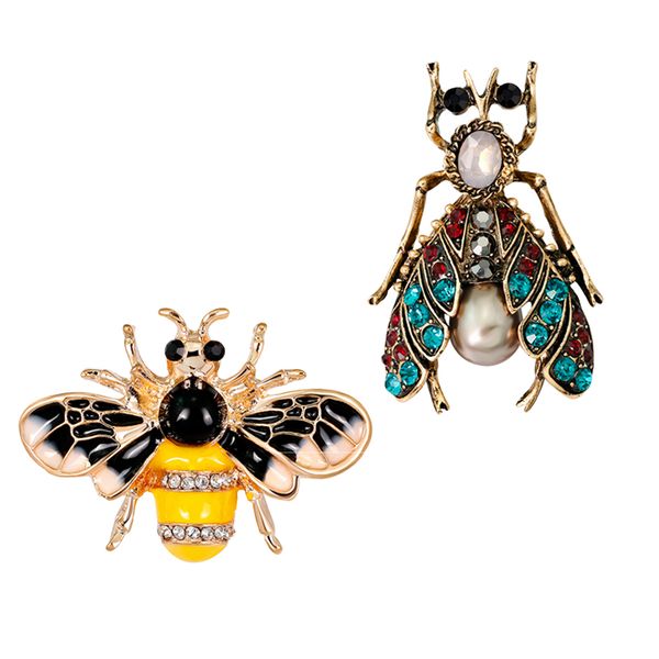 

2pcs elegant honey bee design brooch lovely bee brooch pins for bags hats shirts clothing accessories, Gray