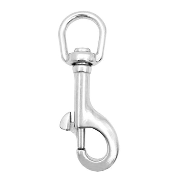 

stainless steel boat swivel eye bolt trigger snap hook, clip carabiner for keychain, keyring/fishing/traveling - 83mm/3.27 inch