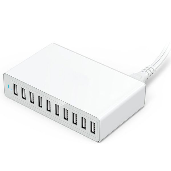 

10 port multi usb charger hub 50w 10a fast usb wall charger usb charging station base universal mobile phone power charging new