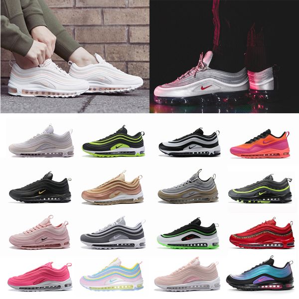 

Men women air max vapopmax 97 97 running hoe tn triple black white pink cla ical outdoor air max cu hion hiking de igner neaker, Black;green