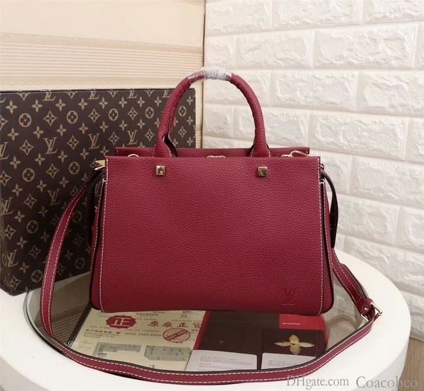 

2019 m58699 taurillon calfskin fashion women bordeaux handbag shoulder bags hobo handbags handles boston cross body messenger shoulder
