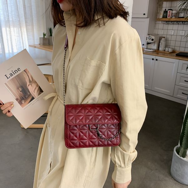 

women's bag 2020 new net red fashion chain messenger bag korean style wild wild shoulder small square