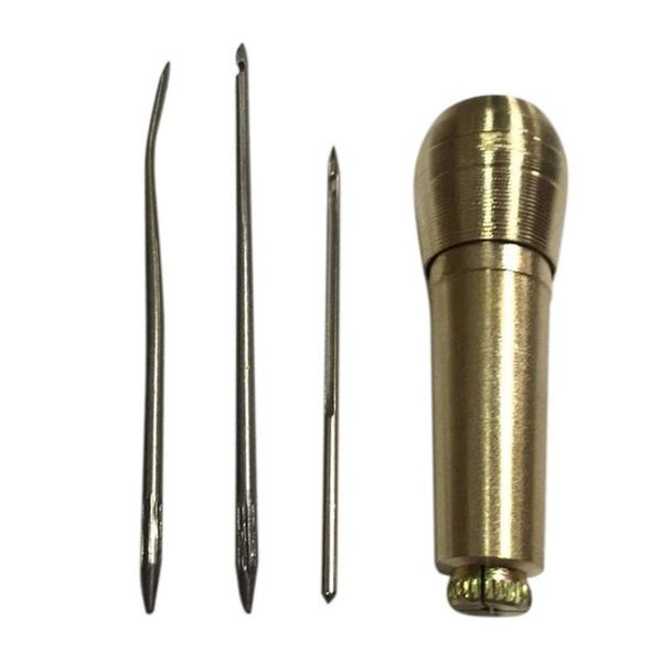 

лучшие продажи кожаная палатка холст швейное шило ручной стежок конусность кожевенное ремесло игла комплект инструмент для красоты инструмен, Black