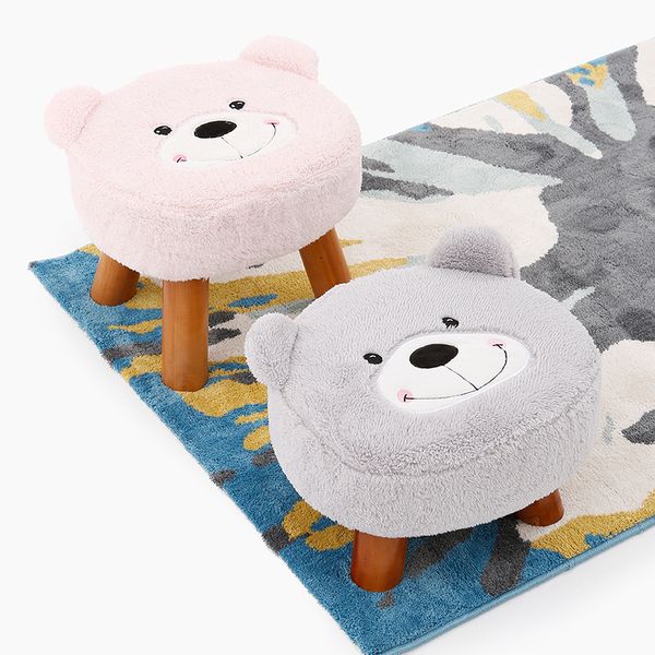 

cartoon stool home solid wood children fashion coffee table stool short living room sofa bench change shoe bench small ben