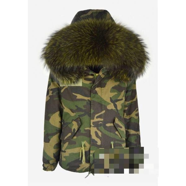 

2019 real raccoon hooded fur parka women fashion biggest fur parka women thicken detachable winter coat, Black;brown
