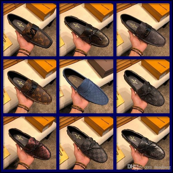 

21ff 2019 горячие мужчины повседневная обувь luxury brands split leather fashion boat обувь мужчины итальянской слип на бездельников мокасин, Black
