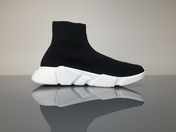 

2019 new fashion luxury mens designer shoes for men speed sock trainers man woman black white platform shoes women size 35-48