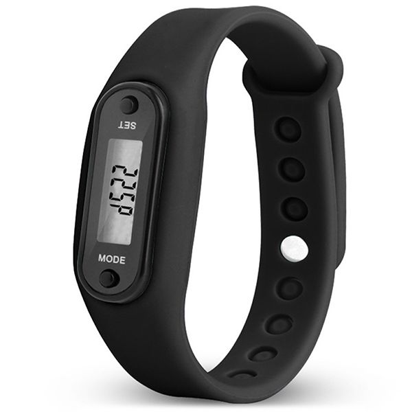 

digital lcd silicone band pedometer distance sport watch pedometers