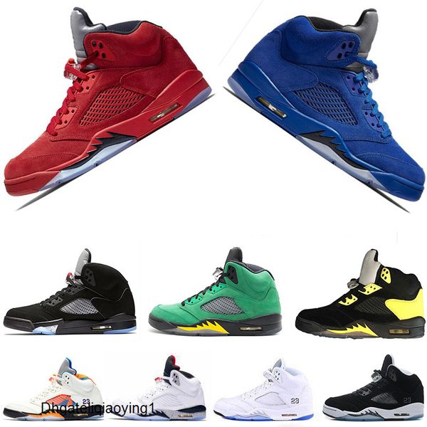 

5 5s man basketball shoes sneaker for men wings 3m 5s international flight bred outdoor athletic mens sport designer shoes new ing, Black