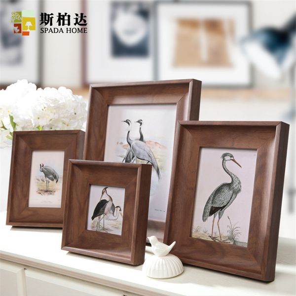 

wood frame for canvas european style p frames table frame set for family picture frames 4/6/7/10 inch quadros decorativos